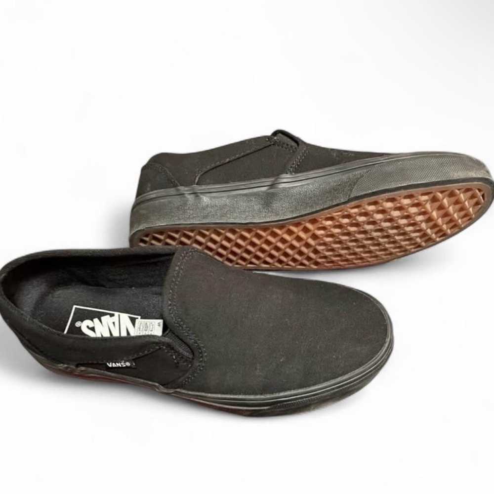 Vans Women’s Black Canvas Slip-On Sneakers